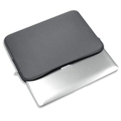 Funda en néoprène grise pour ordinateurs portables de 14"