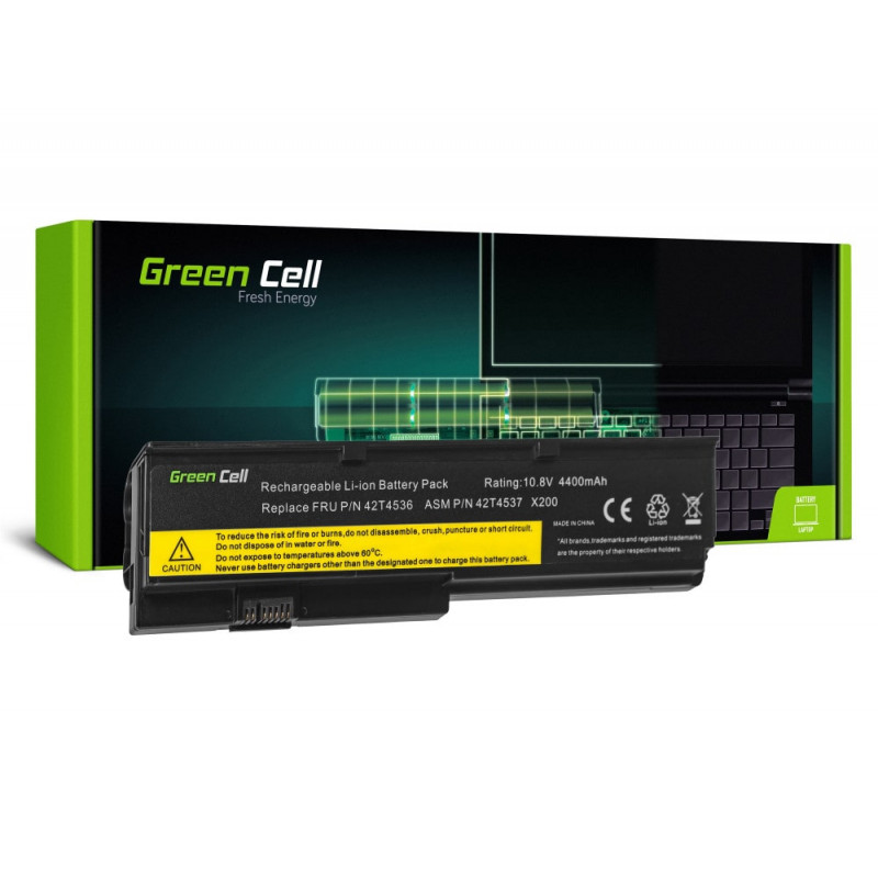 Green Cell Batterie Lenovo ThinkPad X200 X201 X200s X201i / 11,1V 4400mAh