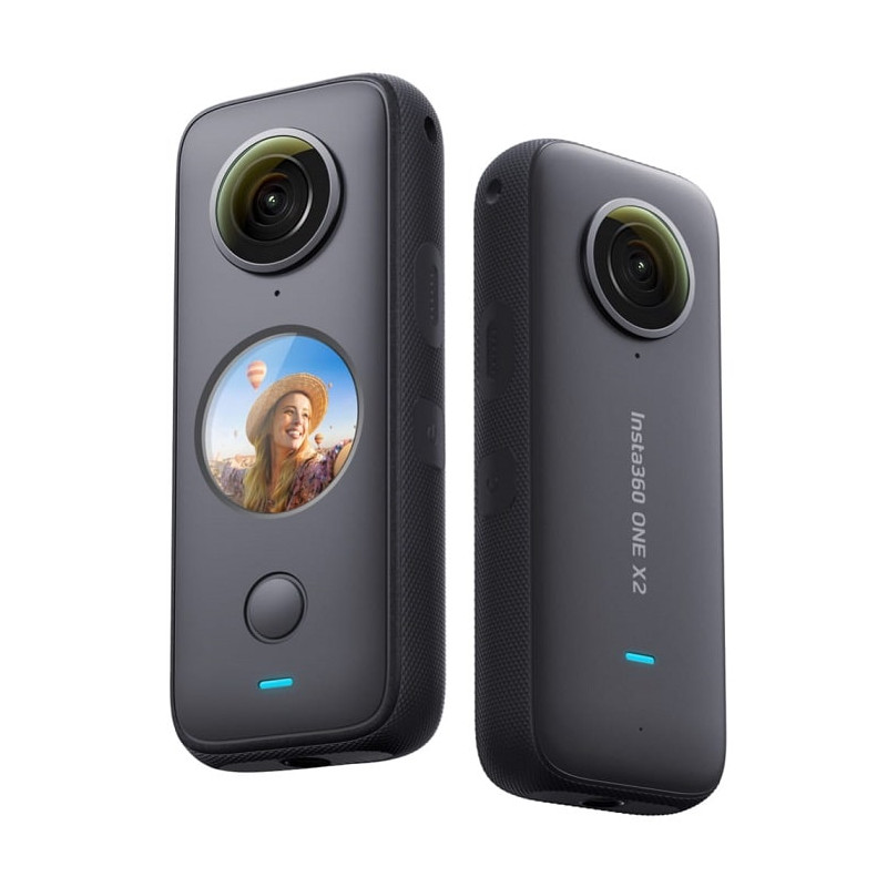 Insta360 One X2 Caméra de sport de poche, ActionCam 5,7K écran tactile 360° étanche, A+