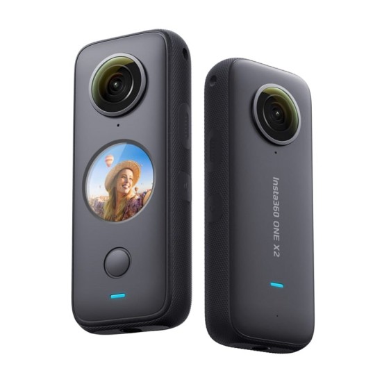 Insta360 One X2 Caméra de sport de poche, ActionCam 5,7K écran tactile 360° étanche, A+