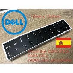 Kit autocollant clavier DELL LATITUDE Espagnol Vinyle fin. 12 mm x 13,2 mm
