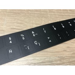 Kit autocollant clavier HP Elitebook, Probook, Envy, Pavillion Espagnol 14mm x 14mm