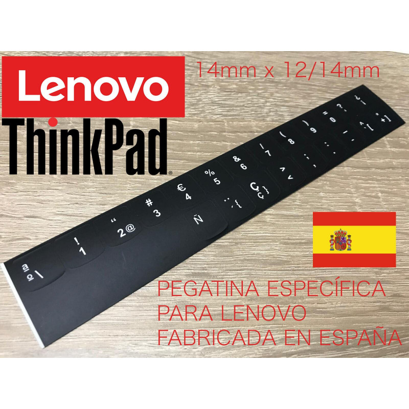 Kit autocollant clavier LENOVO THINKPAD IDEAPAD Espagnol FORME ARRONDIE 14 mm x 14 mm