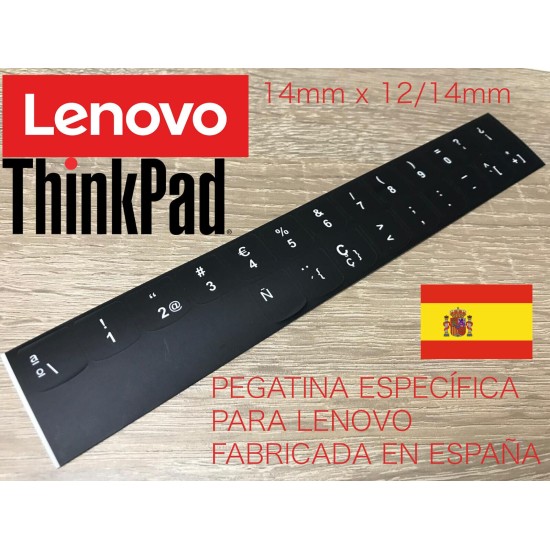 Kit autocollant clavier LENOVO THINKPAD IDEAPAD Espagnol FORME ARRONDIE 14 mm x 14 mm