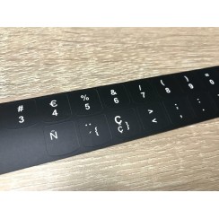 Kit autocollant clavier LENOVO THINKPAD IDEAPAD Espagnol FORME ARRONDIE 14 mm x 14 mm