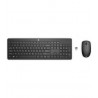 Kit clavier et souris HP 235 Wireless KB+DNGL+Mouse Espagnol, USB, Noir, Neuf