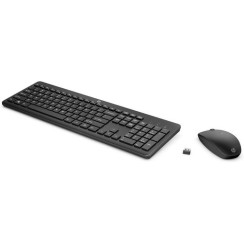 Kit clavier et souris HP 235 Wireless KB+DNGL+Mouse Espagnol, USB, Noir, Neuf