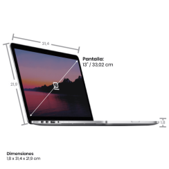 Apple MacBook Pro 13" i7 16 Go SSD 512 Go Argent 2015
