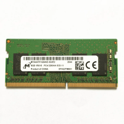 Memoria RAM Micron 8 Go DDR4 SODIMM 1Rx16 PC4-3200AA-SCO-11 3200 MHz, 1,2 V, 260 broches, Km0