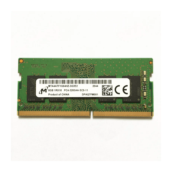 Memoria RAM Micron 8 Go DDR4 SODIMM 1Rx16 PC4-3200AA-SCO-11 3200 MHz, 1,2 V, 260 broches, Km0