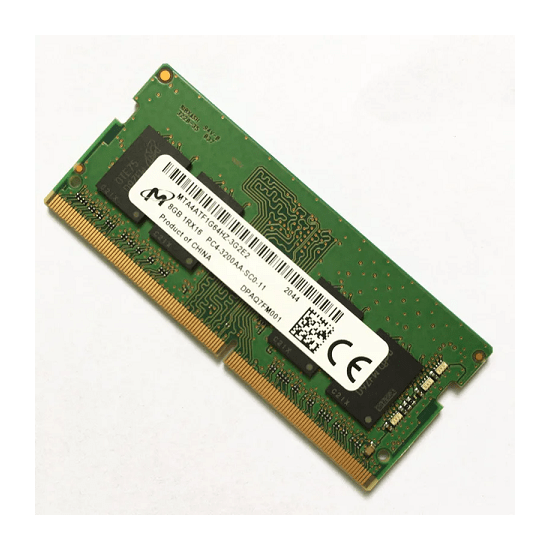 Memoria RAM Micron 8 Go DDR4 SODIMM 1Rx16 PC4-3200AA-SCO-11 3200 MHz, 1,2 V, 260 broches, Km0