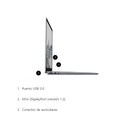 Microsoft Surface Laptop 1 i7 8GB 256GB Tactile 13,5" Argent