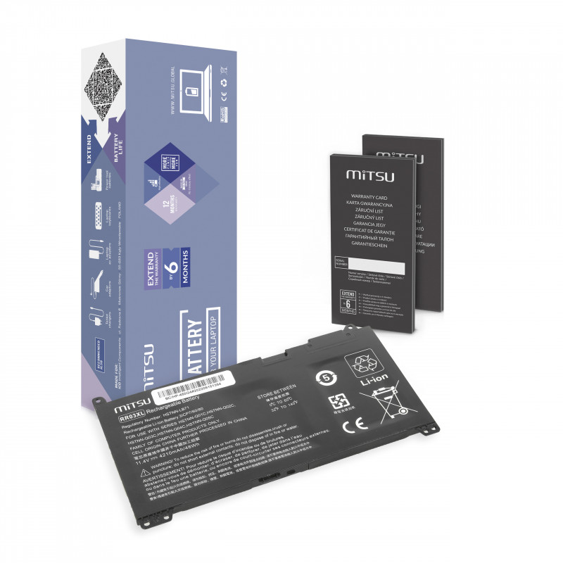 Mitsu Batterie pour HP 450 G4, 470 G4 / 11.4V 3500 mAh