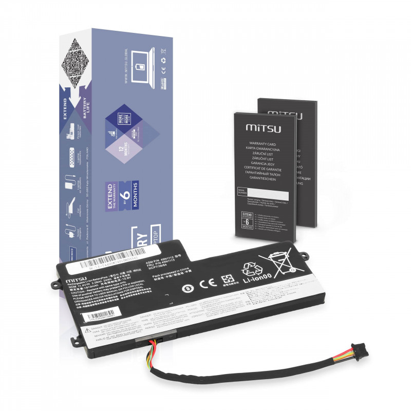 Mitsu Batterie pour Lenovo ThinkPad T440s / 11.4V 2160 mAh