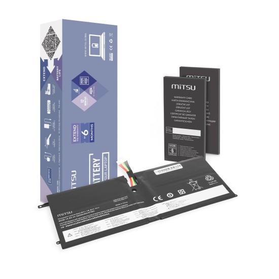 Mitsu Batterie pour Lenovo Thinkpad X1 Carbon 14,8 V (14,4 V) 3200 mAh (47 Wh)