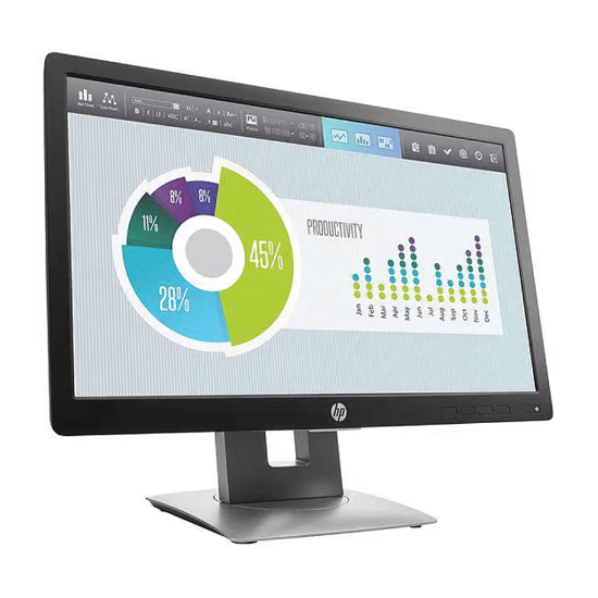 Monitor HP EliteDisplay E202 20" HD+ - Grade A, Noir