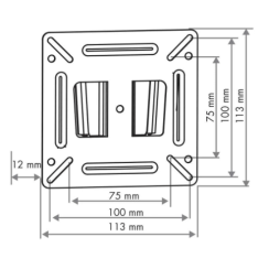 Soporte fixe pour TV/moniteur 15"-32", Noir, Neuf