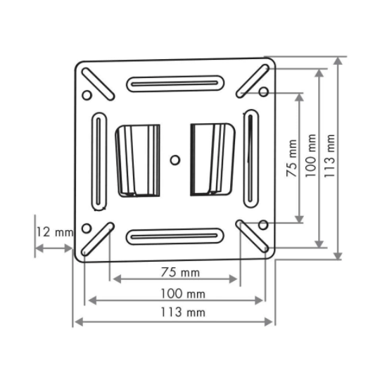 Soporte fixe pour TV/moniteur 15"-32", Noir, Neuf