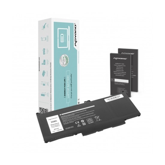 Movano Batterie pour Dell Latitude 5300, 5310, 7300 (7200 mAh) 7.6V