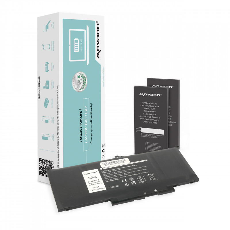 Movano Batterie pour Dell Latitude 7390, 7490 / 7.6V (7.4V) 5800 mAh