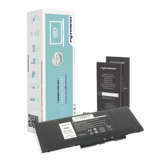 Movano Batterie pour Dell Latitude 7390, 7490 / 7.6V (7.4V) 5800 mAh