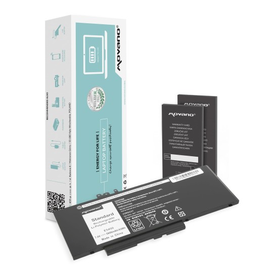 Movano Batterie pour Dell Latitude E5450, E5550 7,4 V (7,6 V) 5800 mAh (43 Wh)