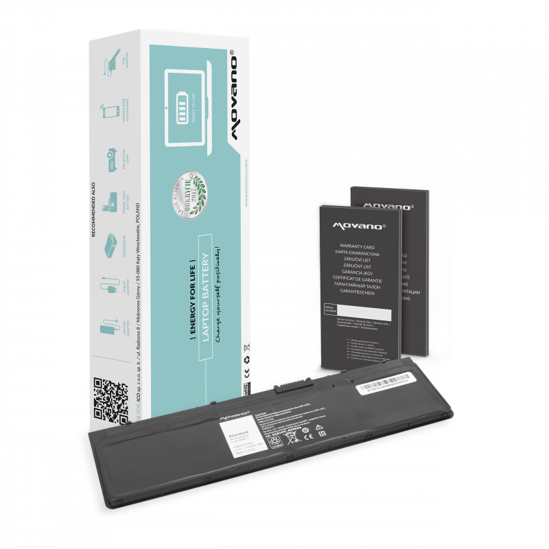 Batterie Movano pour Dell Latitude E7240, E7250 - 11,1 V (2800 mAh) / 11,1 V (10,8 V) 2800 mAh