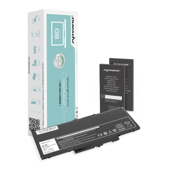 Movano Batterie pour Dell Latitude E7270, E7470 / 7.6V (7.4V) 5800 mAh