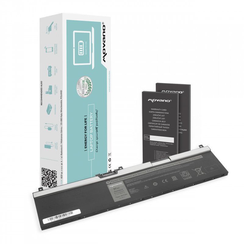 Movano Batterie pour Dell Precision 7530, 7540, 7730 - NYFJH / 11.4V 8500 mAh
