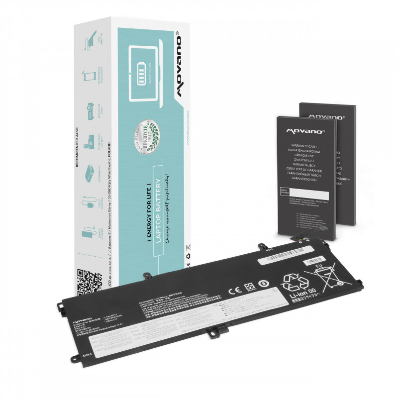 Movano Batterie pour Lenovo ThinkPad T590, P15s, T15 / 11.52V 4870 mAh