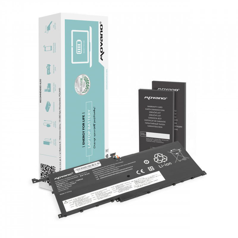 Movano Batterie pour Lenovo ThinkPad X1 Carbon 4th / 15.2V 3290 mAh