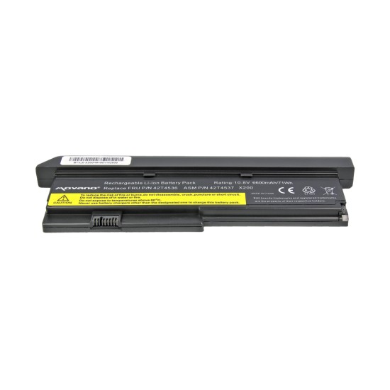 Movano Batterie pour Lenovo X200 (6600mAh) / 10.8V (11.1V) 6600 mAh
