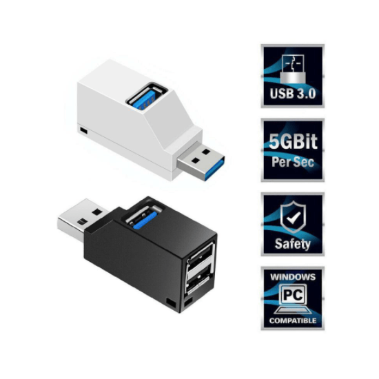 Multiplicateur HUB USB 3.0 mini portable 3 ports USB