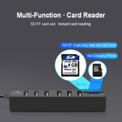 Multiplicateur HUB USB 3.0 et lecteur Micro SD et SD (HC)
