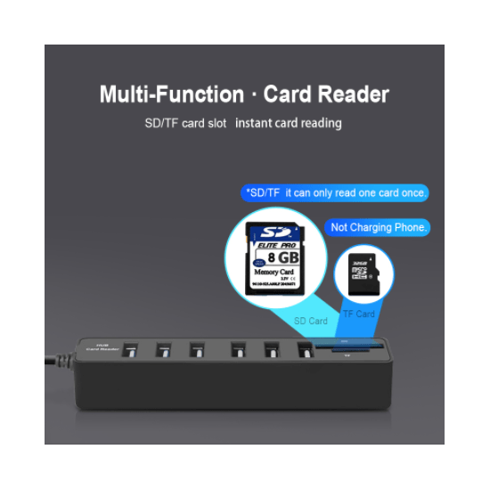 Multiplicateur HUB USB 3.0 et lecteur Micro SD et SD (HC)