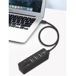 Multiplicateur HUB USB 3.0 et lecteur Micro SD et SD (HC)