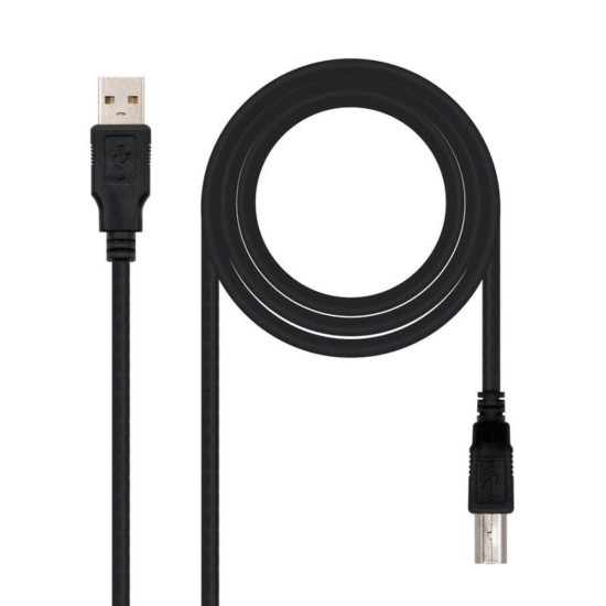 Nanocable Câble d’imprimante USB-A 2.0 mâle vers USB-B mâle 1.80m