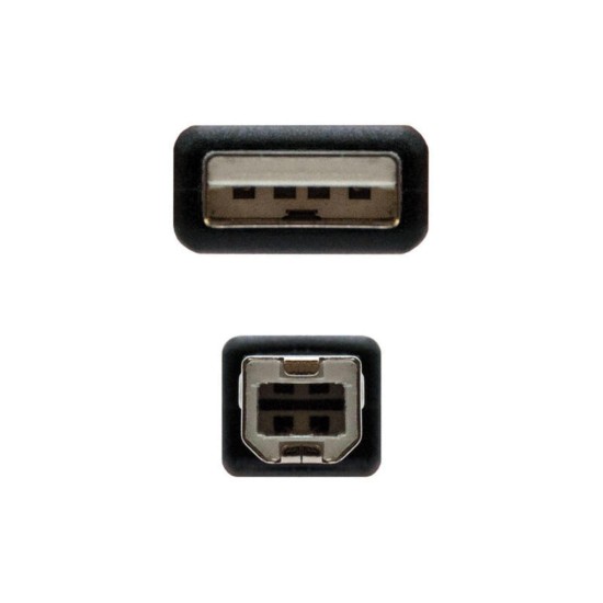 Nanocable Câble d’imprimante USB-A 2.0 mâle vers USB-B mâle 1.80m