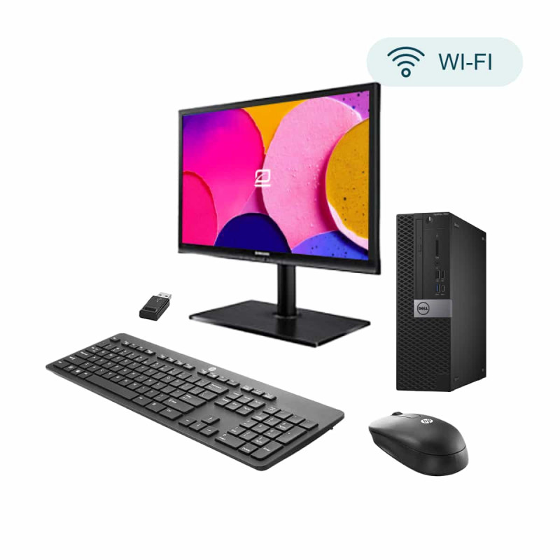 Pack Dell i5 + Moniteur 24" + Clavier et Souris HP WiFi