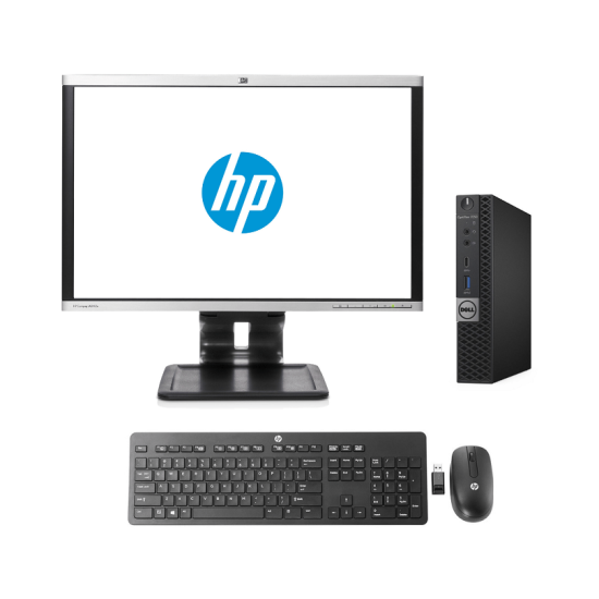 Pack Mini PC de bureau HP avec moniteur 24", clavier et souris