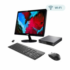 Pack PC de bureau mini i7 + Moniteur 19" HP - WiFi, SSD 256 Go