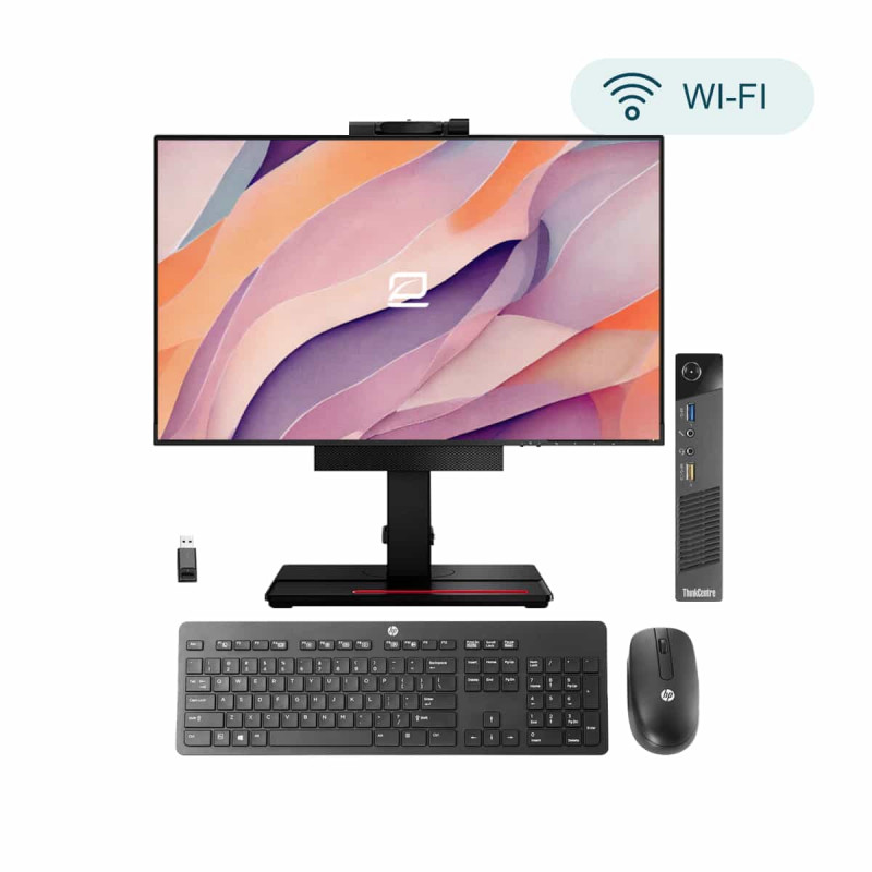 Pack Lenovo AIO Tiny i5 21.5" + Clavier et souris HP