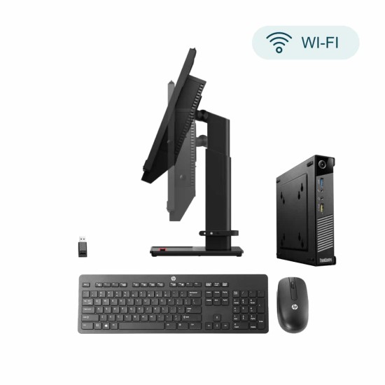 Pack Lenovo AIO Tiny i5 21.5" + Clavier et souris HP