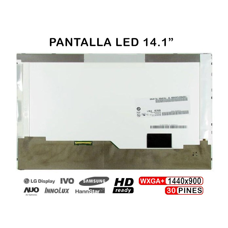 PANTALLA LED DE 14.1" POUR PORTABLE B141PW04 LTN141BT09 LP141WP3-TLA1