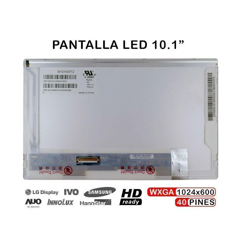 PANTALLA 10,1 POUCES LED CLAA101NB01 LP101WH1