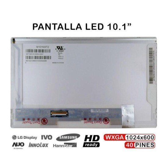 PANTALLA 10,1 POUCES LED CLAA101NB01 LP101WH1