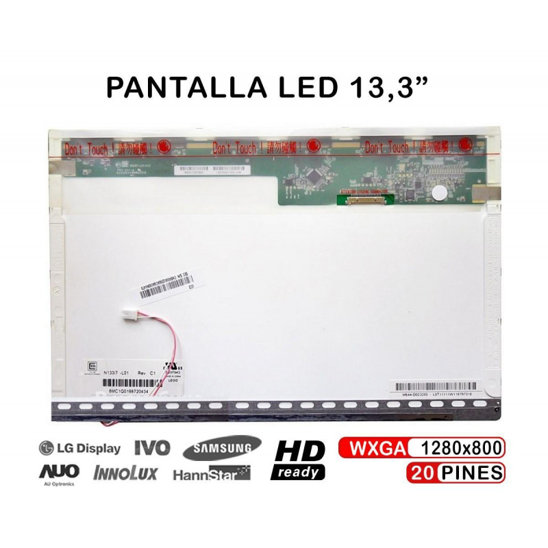 PANEL LCD DE 13,3" POUR PORTABLE APPLE MACBOOK 661-3959 13,3" LP133WX1(TL)(A1)