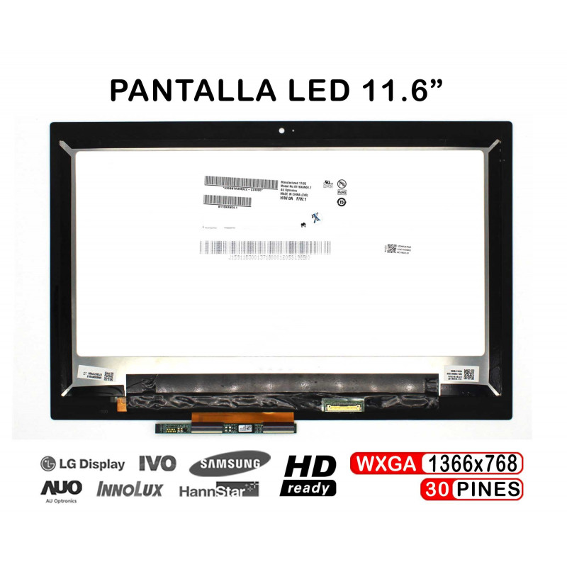 ÉCRAN LED DE 11,6" POUR ORDINATEUR PORTABLE ACER CHROMEBOOK 11R C738T-C44Z C738T-C5R6 6M.G55N7.002