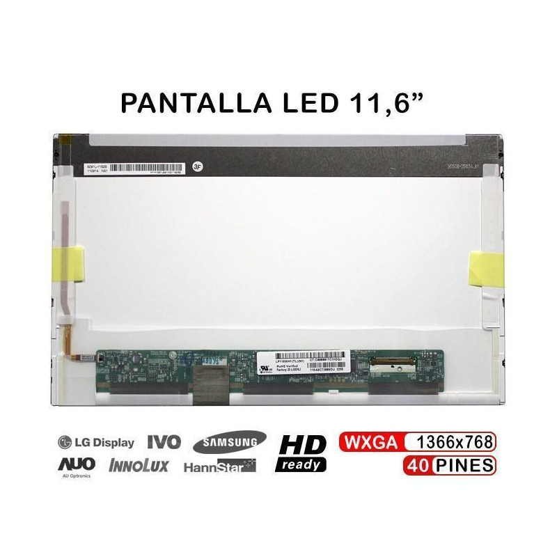 PANTALLA LED DE 11,6" POUR PORTABLE LP116WH1 (TL) (A1) LP116WH1-TLA1