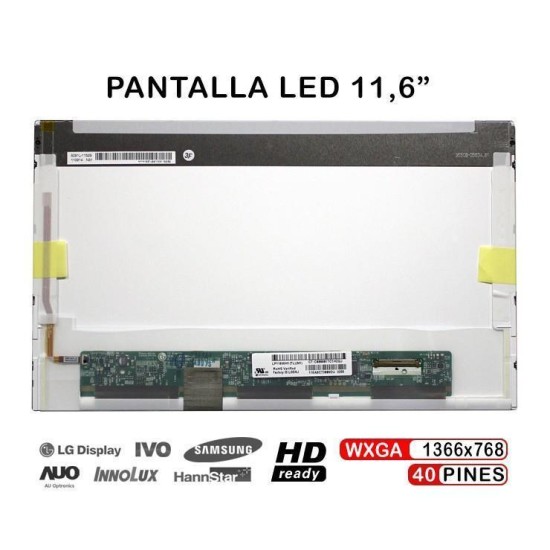 PANTALLA LED DE 11,6" POUR PORTABLE LP116WH1 (TL) (A1) LP116WH1-TLA1